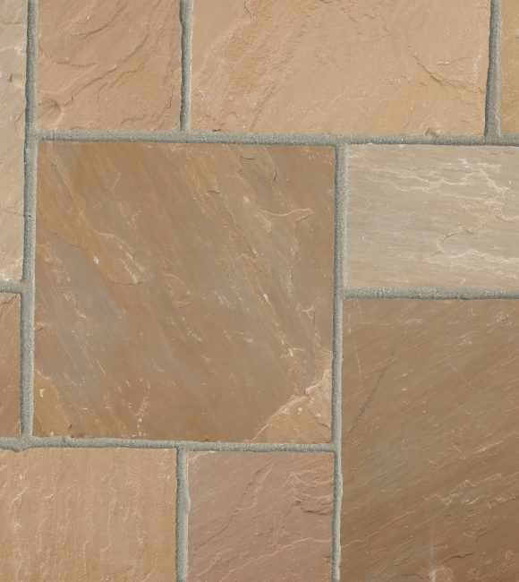 How is Indian sandstone paving cut?