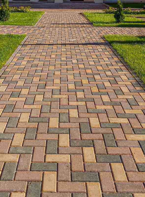 What types of patterns are available for pattern imprinted concrete patios in Durham?