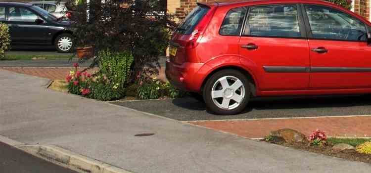 A dropped kerb for vehicle access