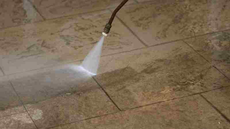 Cleaning stamped concrete