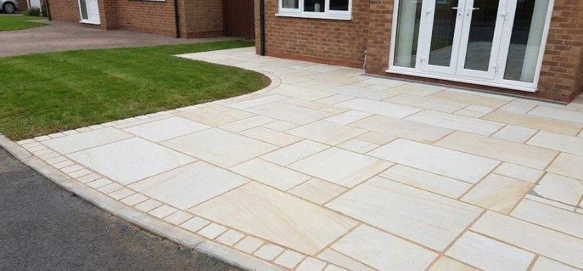 Indian Sandstone Complements Various Property Architectural Styles