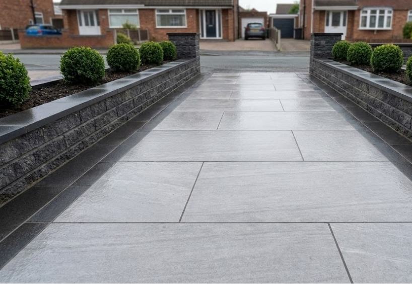 Porcelain pathway solutions for residential properties that enhance garden design and outdoor living spaces