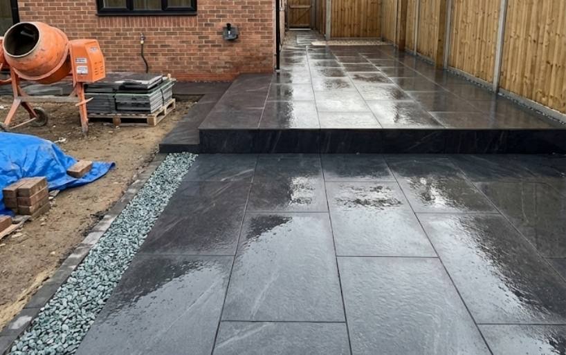 Our Complete Porcelain Patio Solutions Include Drainage and Edging Details